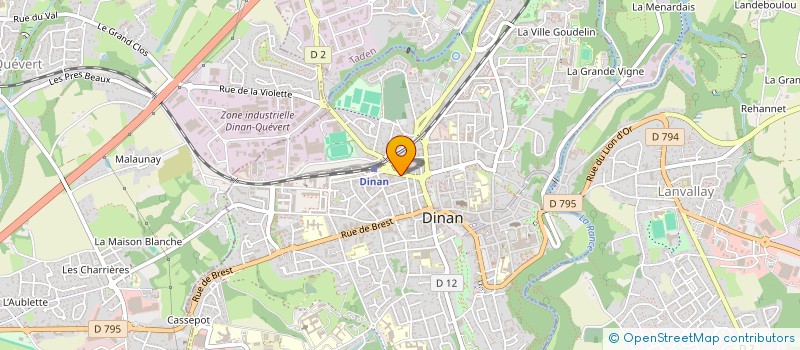 localisation de l'entreprise DINALUX à DINAN