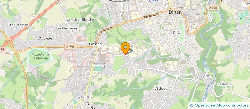 localisation de l'entreprise DINAN DISTRIBUTION CENTRE LECLERC à DINAN