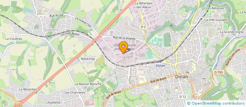 localisation de l'entreprise DINAN PIECES AUTO à QUEVERT