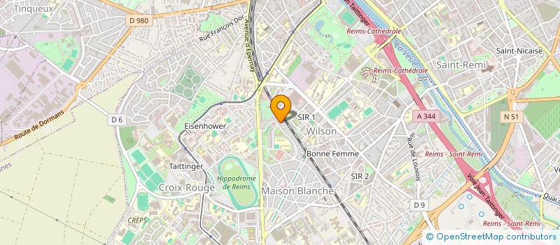 localisation de l'entreprise DINAR  REIMS