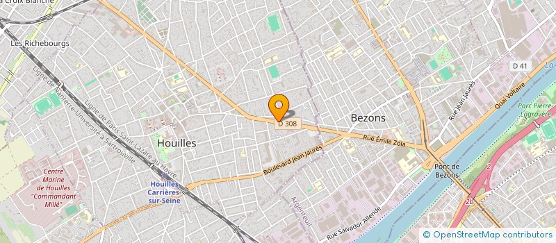 localisation de l'entreprise DINATEL à HOUILLES