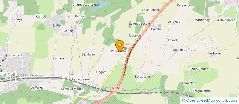 localisation de l'entreprise DINDANO à ELVEN
