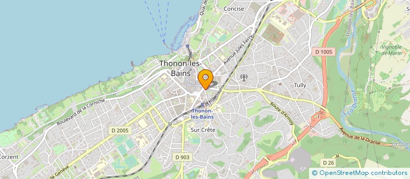 localisation de l'entreprise DINE TAXI à THONON-LES-BAINS