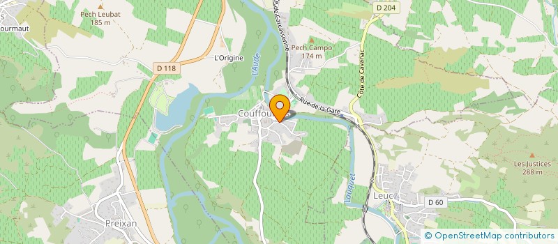 localisation de l'entreprise DINER 118  ROUFFIAC-D'AUDE