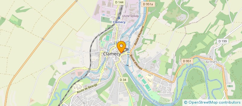 localisation de l'entreprise DINET & ASSOCIES à CLAMECY