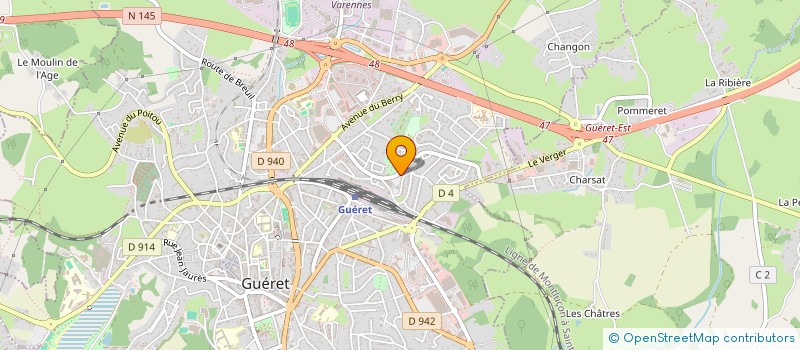 localisation de l'entreprise DING HOLDING à GUERET