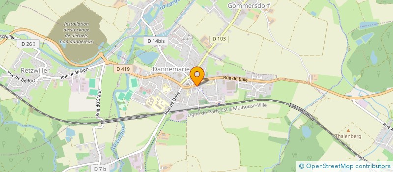 localisation de l'entreprise DINGER  DANNEMARIE