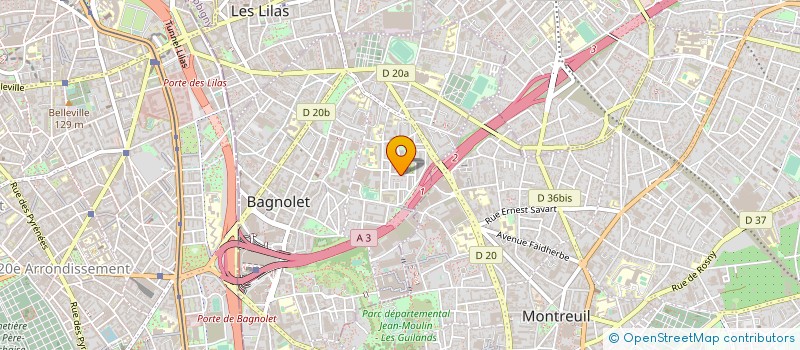localisation de l'entreprise DINO-BAT à BAGNOLET