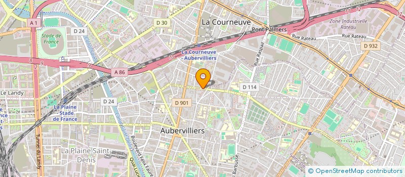 localisation de l'entreprise DINO BATIMENTS à LA COURNEUVE