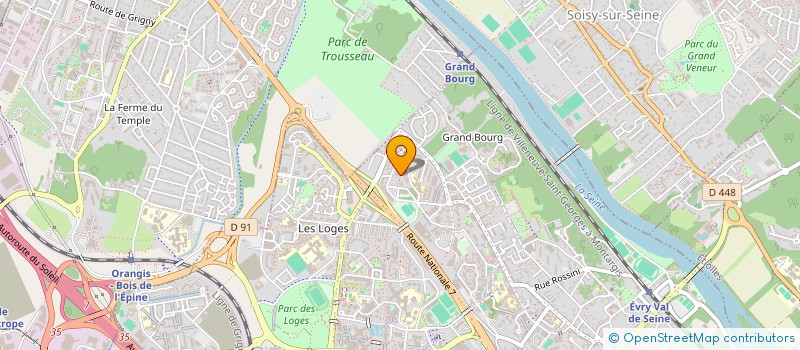 localisation de l'entreprise DINZO TRANS à EVRY-COURCOURONNES