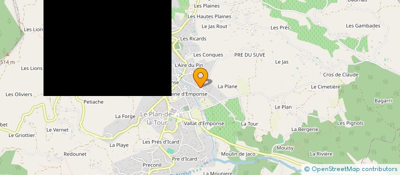 localisation de l'entreprise DIOLAC à LE PLAN-DE-LA-TOUR