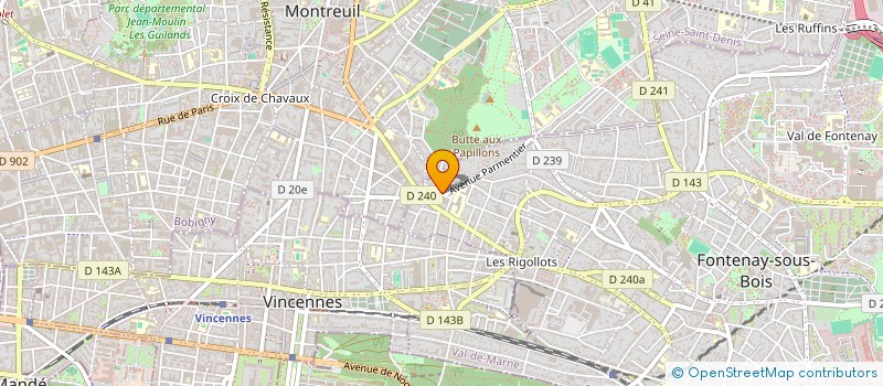 localisation de l'entreprise DIONYS à FONTENAY-SOUS-BOIS