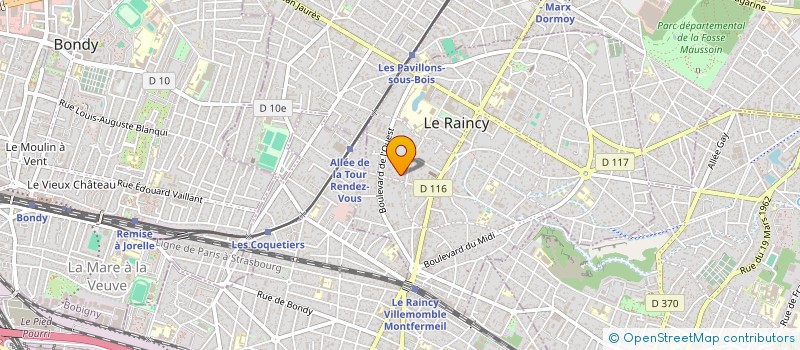 localisation de l'entreprise DIONYSOS CAFE à LE RAINCY