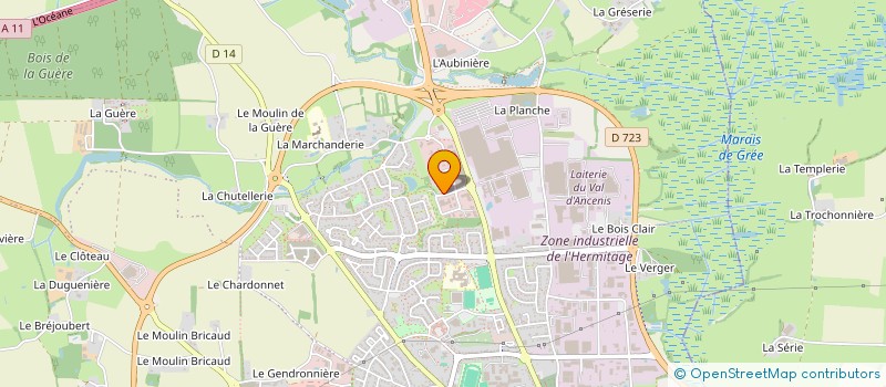 localisation de l'entreprise DIOQA SARL à ANCENIS-SAINT-GEREON