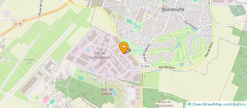 localisation de l'entreprise DIPROPNEU SA à BONDOUFLE