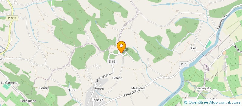 localisation de l'entreprise DIRECT CHAUFFEUR  LAMOTHE-CAPDEVILLE