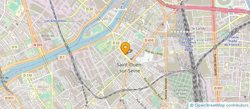 localisation de l'entreprise DIRECT EXPEDITION  SAINT-OUEN-SUR-SEINE