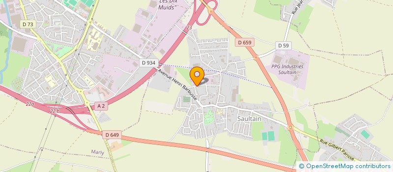 localisation de l'entreprise DIRECT MAT à SAULTAIN