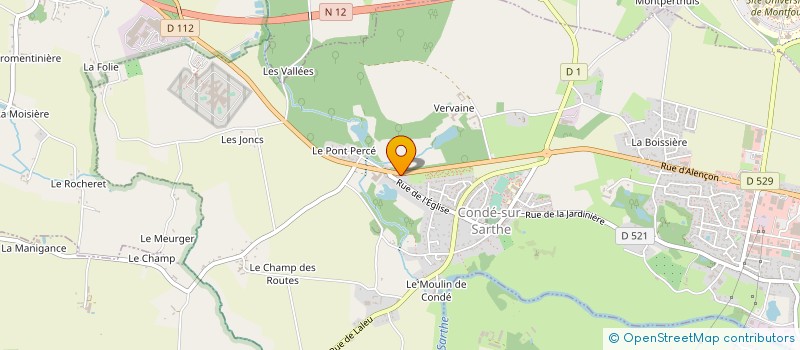 localisation de l'entreprise DIRECT MENUISERIE 61 à CONDE-SUR-SARTHE
