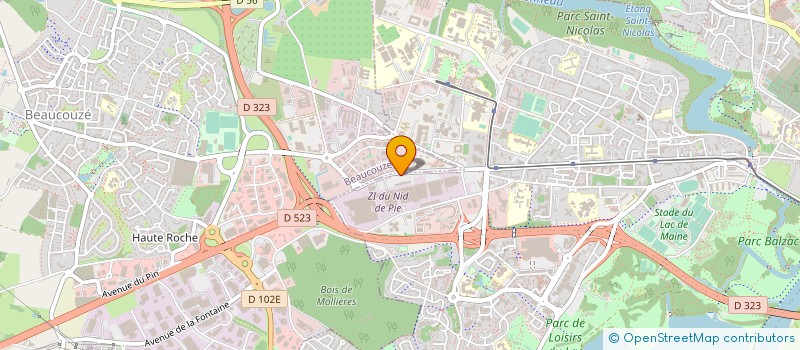 localisation de l'entreprise DIRECT PISCINES 53 à ANGERS