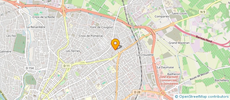 localisation de l'entreprise DIRECTE COMMUNICATION EN BOITE  BEZIERS