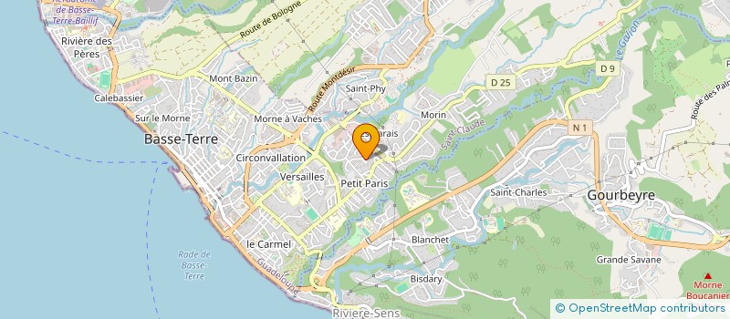localisation de l'entreprise DIRECTION DE L'ENVIRONNEMENT DE L'AMENAGEMENT ET DU LOGEMENT GUADELOUPE à BASSE-TERRE