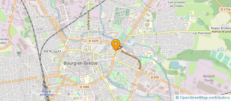 localisation de l'entreprise DIRECTION DEPARTEMENTALE DE L'EMPLOI, DU TRAVAIL ET DES SOLIDARITES AIN à BOURG-EN-BRESSE