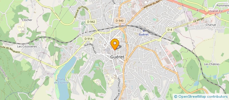 localisation de l'entreprise DIRECTION DEPARTEMENTALE DE L'EMPLOI, DU TRAVAIL ET DES SOLIDARITES ET DE LA PROTECTION DES POPULATIONS CREUSE  GUERET