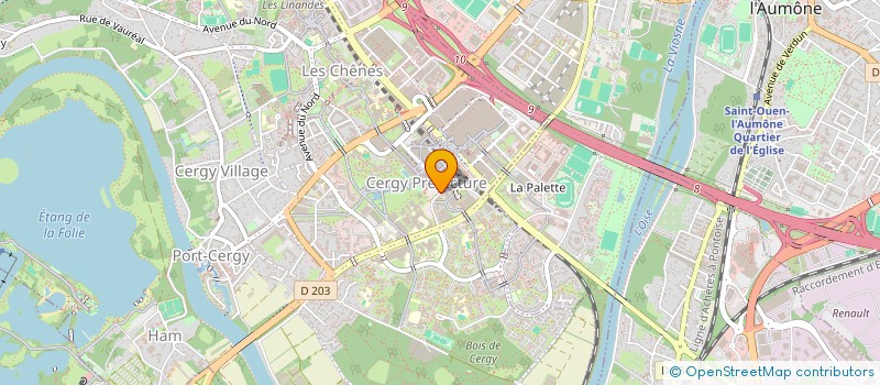 localisation de l'entreprise DIRECTION DEPARTEMENTALE DE L'EMPLOI, DU TRAVAIL ET DES SOLIDARITES VAL-D'OISE  CERGY