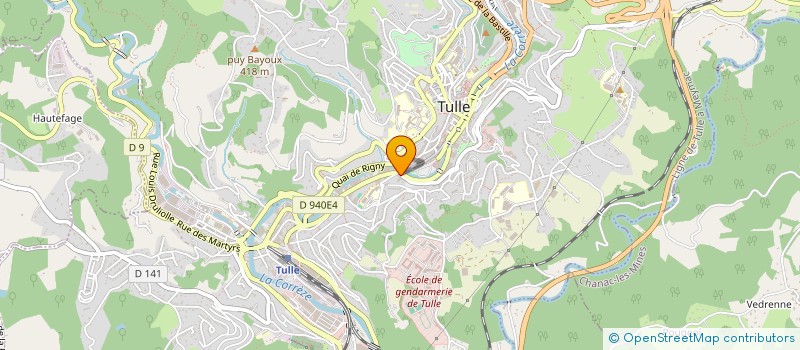 localisation de l'entreprise DIRECTION DEPARTEMENTALE DE LA POLICE NATIONALE DE LA CORREZE à TULLE