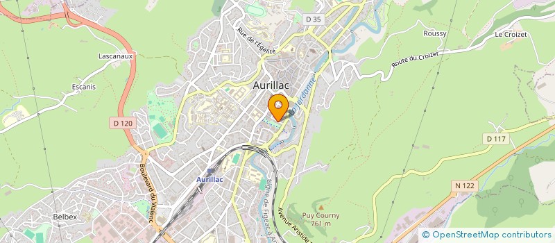 localisation de l'entreprise DIRECTION DEPARTEMENTALE DE LA POLICE NATIONALE DU CANTAL à AURILLAC
