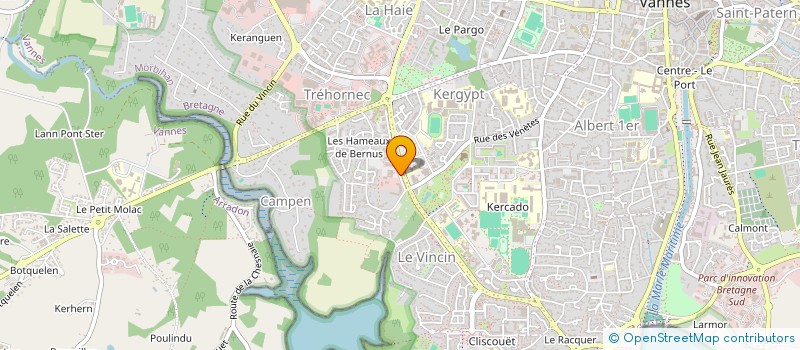 localisation de l'entreprise DIRECTION DEPARTEMENTALE DE LA PROTECTION DES POPULATIONS MORBIHAN à VANNES