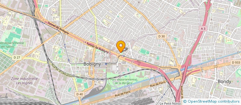 localisation de l'entreprise DIRECTION DEPARTEMENTALE DE LA PROTECTION DES POPULATIONS SEINE-SAINT-DENIS  BOBIGNY