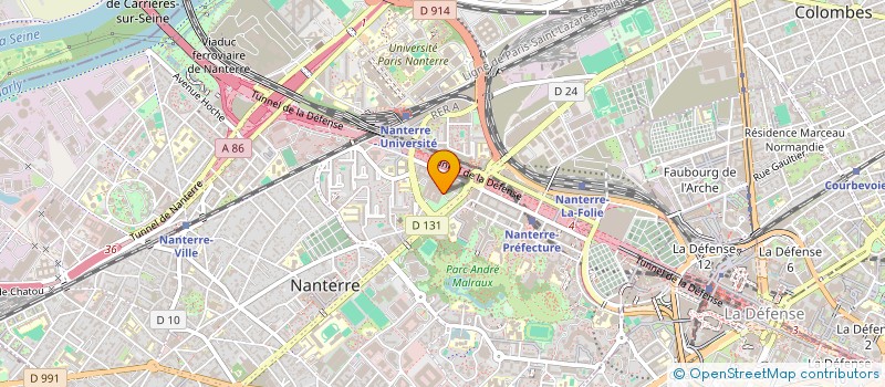 localisation de l'entreprise DIRECTION DEPARTEMENTALE DES FINANCES PUBLIQUES DES HAUTS DE SEINE à NANTERRE