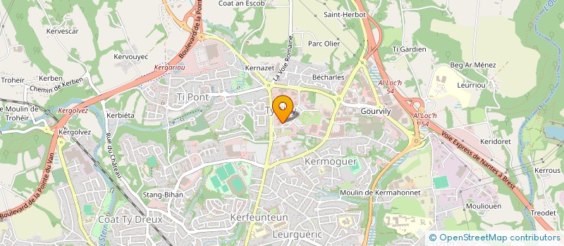 localisation de l'entreprise DIRECTION DEPARTEMENTALE DES TERRITOIRES ET DE LA MER FINISTERE à QUIMPER