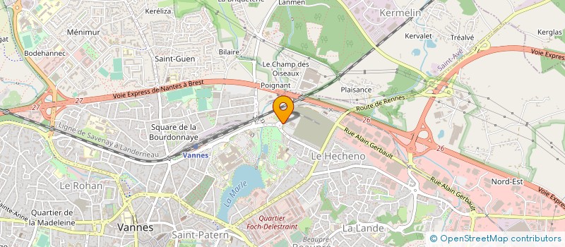 localisation de l'entreprise DIRECTION DEPARTEMENTALE DES TERRITOIRES ET DE LA MER MORBIHAN à VANNES