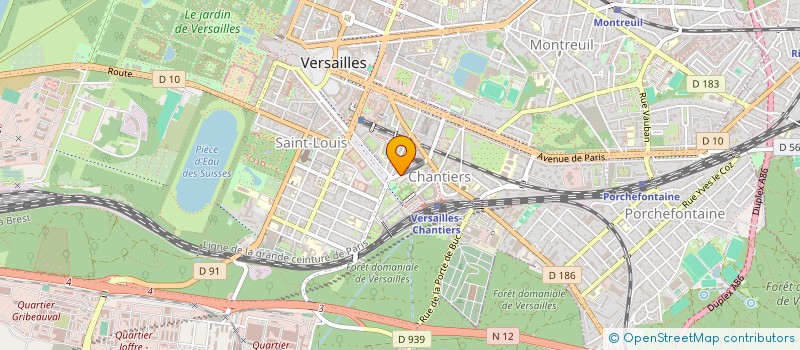 localisation de l'entreprise DIRECTION DEPARTEMENTALE DES TERRITOIRES YVELINES à VERSAILLES