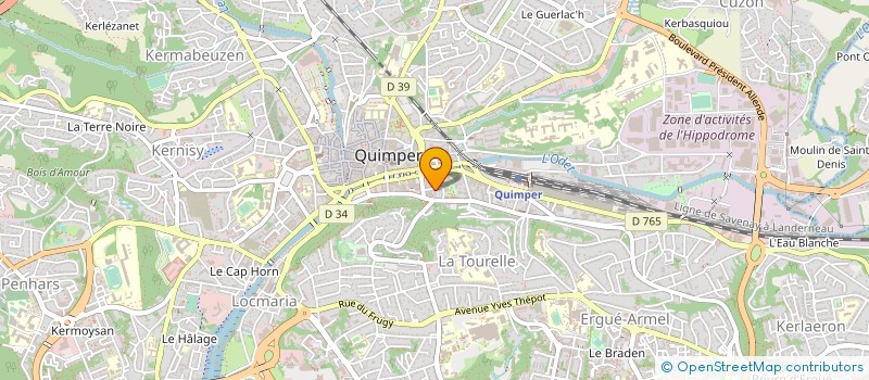 localisation de l'entreprise DIRECTION DEPARTEMENTALE FINANCES PUBLIQUES FINISTERE à QUIMPER