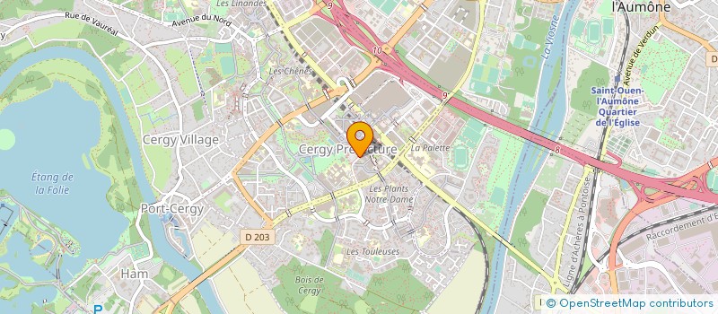 localisation de l'entreprise DIRECTION DEPARTEMENTALE FINANCES PUBLIQUES VAL D'OISE à CERGY