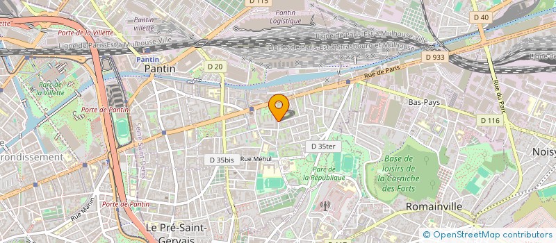 localisation de l'entreprise DIRECTION DES GRANDES ENTREPRISES à ROMAINVILLE