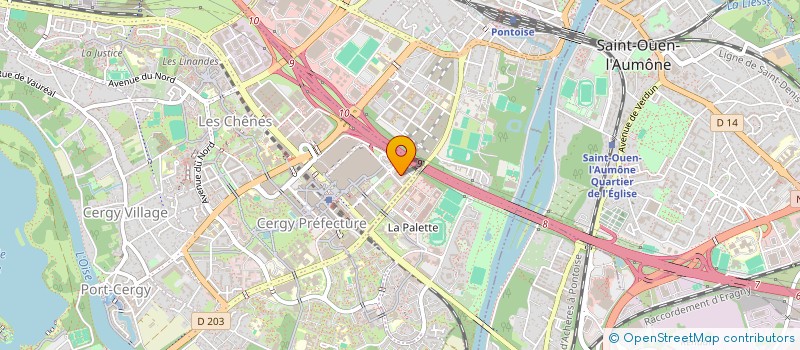 localisation de l'entreprise DIRECTION INTERDEPARTEMENTALE DE LA POLICE NATIONALE DU VAL-D'OISE à CERGY
