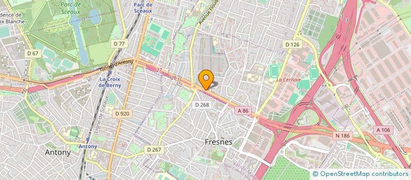 localisation de l'entreprise DIRECTION INTERREGIONALE DES SERVICES PENITENTIAIRES PARIS - ILE-DE-FRANCE  FRESNES