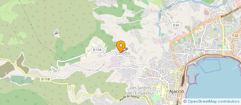 localisation de l'entreprise DIRECTION REGIONALE DE L ECONOMIE, DE L EMPLOI, DU TRAVAIL ET DES SOLIDARITES CORSE à AJACCIO