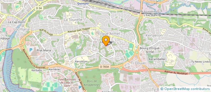 localisation de l'entreprise DIRECTION TERRITORIALE PROTECTION JUDICIAIRE JEUNESSE FINISTERE MORBIHAN à QUIMPER