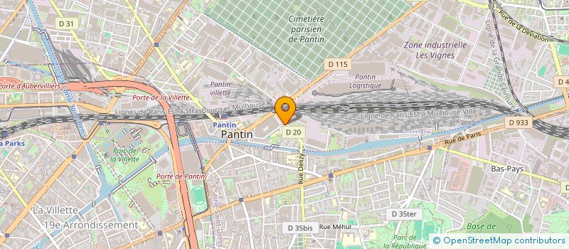 localisation de l'entreprise DIRECTION TERRITORIALE PROTECTION JUDICIAIRE JEUNESSE SEINE ST DENIS  PANTIN