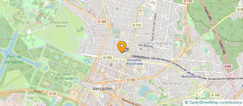 localisation de l'entreprise DIRECTION TERRITORIALE PROTECTION JUDICIAIRE JEUNESSE YVELINES à VERSAILLES