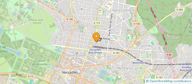 localisation de l'entreprise DIRIM à VERSAILLES