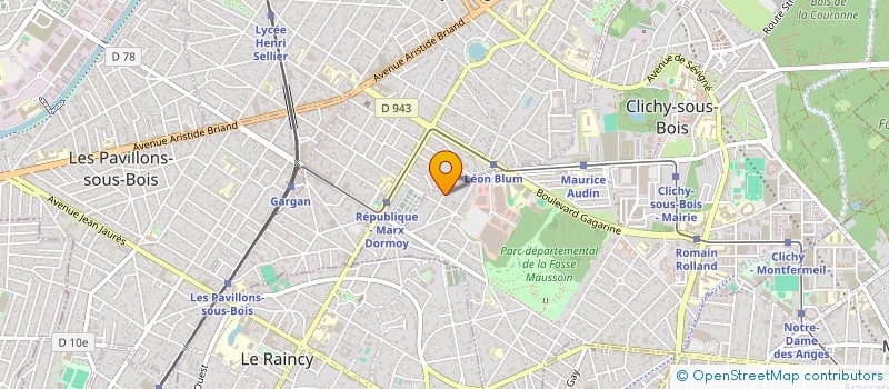 localisation de l'entreprise DIROSA à CLICHY-SOUS-BOIS