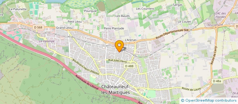 localisation de l'entreprise DIROTEC  CHATEAUNEUF-LES-MARTIGUES