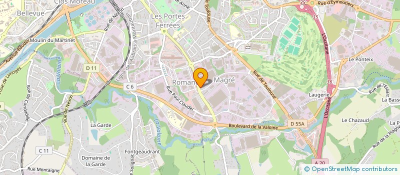 localisation de l'entreprise DISA à LIMOGES